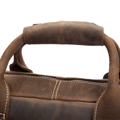 Vintage Crazy Horse Leather Men's Shoulder Bag