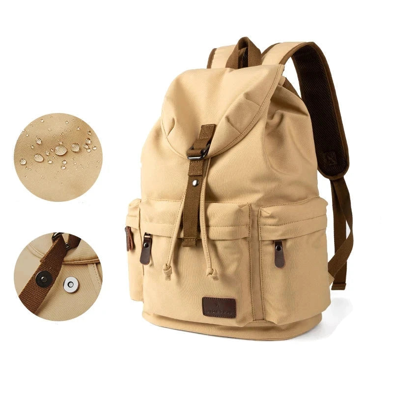 Vintage Canvas Backpack Large Capacity 15.6inch Laptop Casual Bag - Health Rise Base