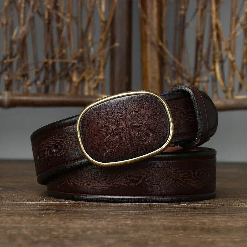 Premium Genuine Cowhide Leather Belt for Men - Health Rise Base