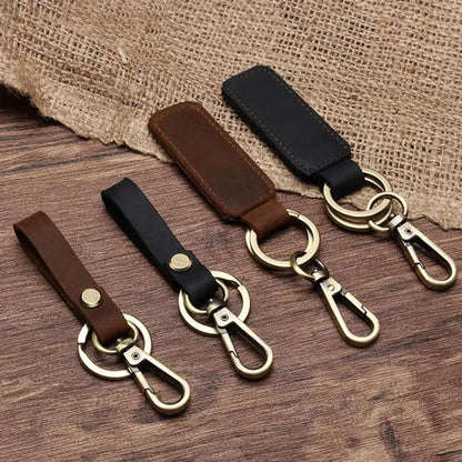 Vintage Leather Keychain with Belt Loop - Health Rise Base