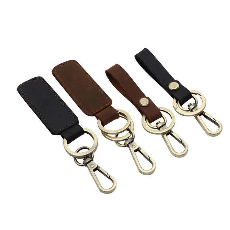 Vintage Leather Keychain with Belt Loop - Health Rise Base