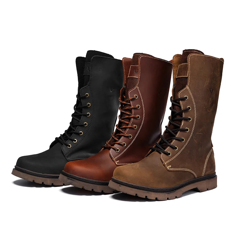 Men's Cow Leather Boots - Health Rise Base