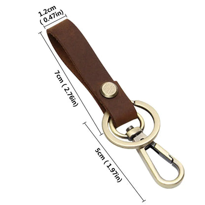 Vintage Leather Keychain with Belt Loop - Health Rise Base