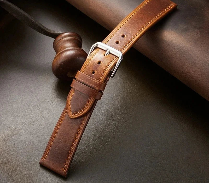 Retro Genuine Leather Strap - Health Rise Base