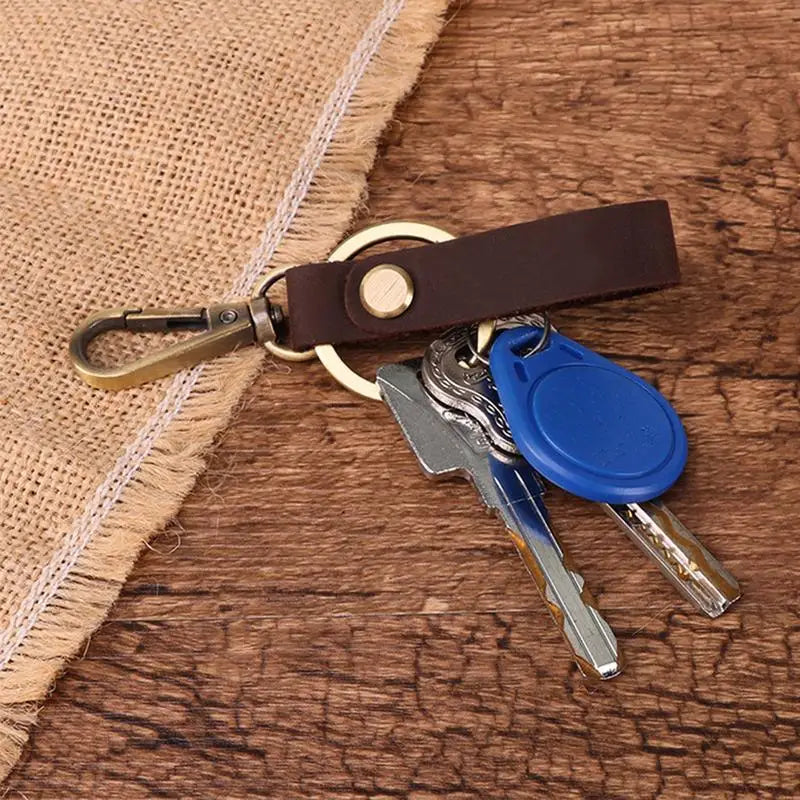 Vintage Leather Keychain with Belt Loop - Health Rise Base