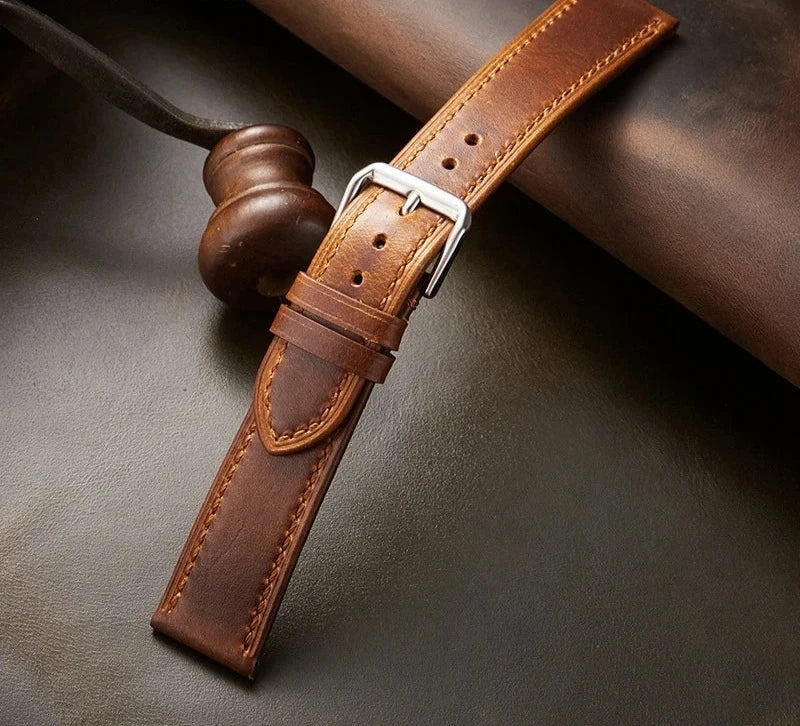 Retro Genuine Leather Strap - Health Rise Base